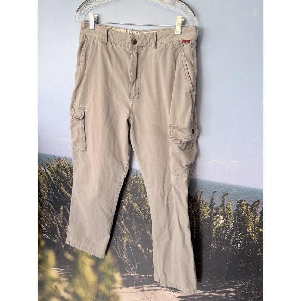 Vintage Quicksilver Cargo Pants Mens 34x32 Beige Surf Skater Baggy Y2K T105390